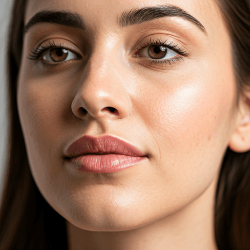 Close-up de procedimento de preenchimento labial